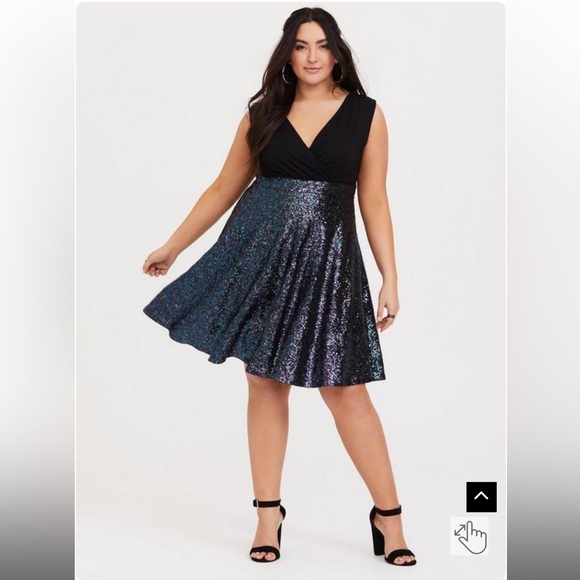 torrid Dresses & Skirts - Special Occasion Black Sequin Skater Dress